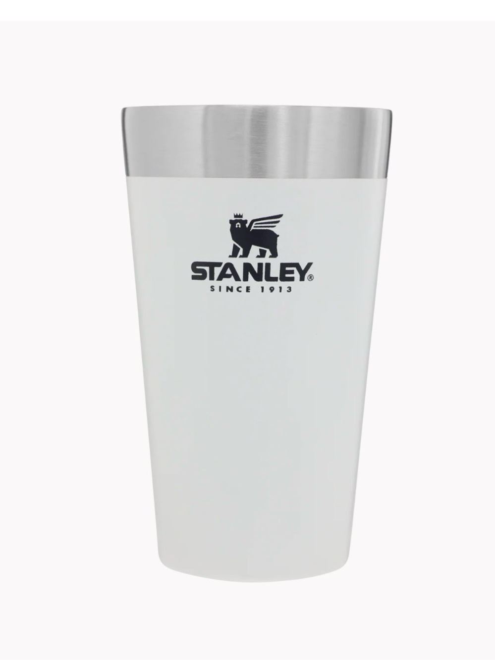 Stanley Adventure Stacking Stainless Steel Beer Pint 16oz Tumbler Polar White